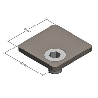 60-060-5 MODULAR SOLUTIONS ALUMINUM END CAP 32MM X 32MM W/HARDWARE